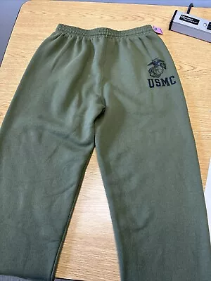 Vintage Soffe USMC Sweatpants Military Jogger Pants Medium Olive Green 90s USA • $34.99