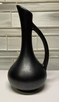 Vintage 60s Royal Haeger Pottery RG92 USA Pitcher Bud Vase Black 7.5  • $25