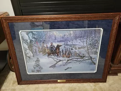 Mort Kunstler  CONFEDERATE CROSSING  #760 Matted Professionally Framed And Sign • $375