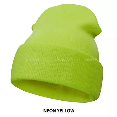 Beanie Hat Cap Plain Knit Ski Skully Cuff Winter Warm Slouchy Men Women Solid CF • $5.95