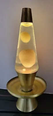 1970's Vintage Lava Lamp Simplex Planter-Flower Ring Enchantress 16” Yellow/Gold • $169.99