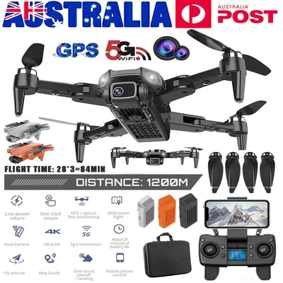 $157.31 • Buy 5G 4K GPS Drone Foldable With HD Camera Drones WiFi FPV RC Quadcopter Batteries