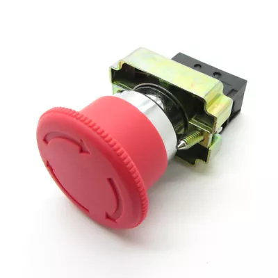 22mm Emergency Stop Red Mushroom Push Button Switch NC Latching XB2 10A 600V  • $4.99