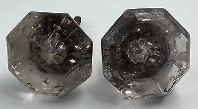 Vintage Pair Of Antique Crystal Glass Drawer Knobs • $13.99
