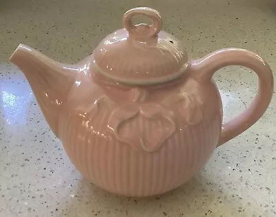 Vintage HALL USA 1940’s Pink Bow TEAPOT 32 Oz As Is • $16