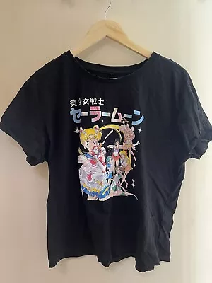 Black Graphic Print Sailor Moon Tee-Cute-Comfy-Size XXL • $22