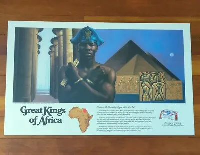 1987 Budweiser Beer Great Kings & Queens Of Africa Vintage Poster #24 In Series • $23.99