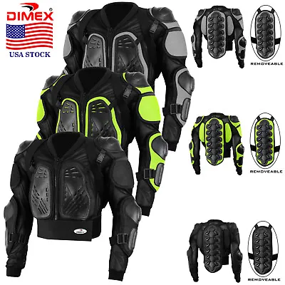 Motorcycle Body Armour Safety Jacket Spine Chest Racing Motorbike Protector Vest • $49.99