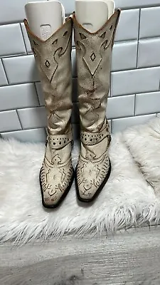 MIA Distressed Thunderbird Rockstar Western Women Boots Size 9 M  Leather Upper • $50