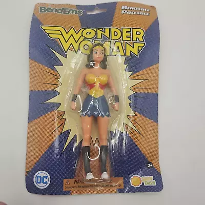 VTG Wonder Woman BEND EM DC Comics Toy Rubber Action Figure 5.5  Tall SEALED • $24.99