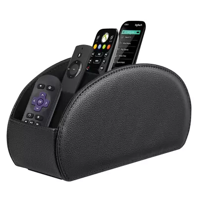 [5 Compartments] Black Remote Control Holder TV Remote Caddy Desktop Organizer • $9.39