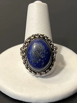 Vintage Sterling Silver Lapis Lazuli Ring • $18