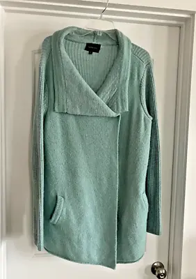 La Fee Verte Anthropologie Cardigan Sweater Aqua L • $22.99