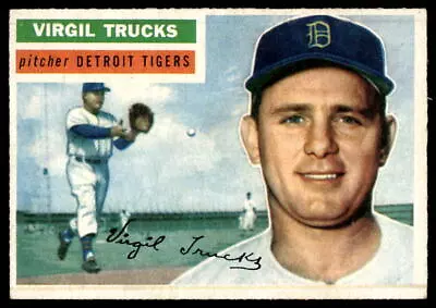 1956 Topps #117 Virgil Trucks Detroit Tigers Grey Back EX-EXMNT+ SET BREAK! • $0.99