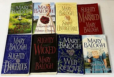 Lot Of 8 Historical Romance Books Mary Balogh Slightly Dangerous Wicked • $15.12