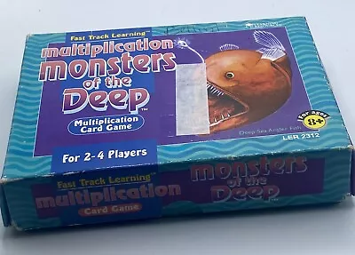 Fast Track Learning Card Game   Multiplication Monsters Of The Deep  Ages 8+ Fun • $8.95