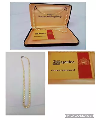 Majorika Pearl Necklace Vintage With Original Box Authentic #W2453 • $40