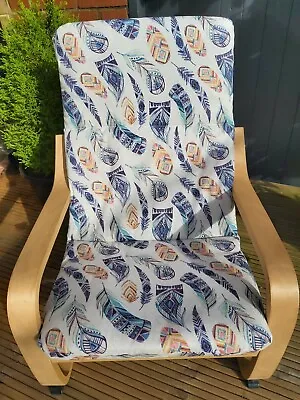 Ikea Poang Kids Chair Cover Slipcover Replacement Cover Cushion Washable • £15