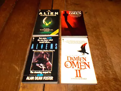 4 Horror Film Tie-In Books - The Omen Damien Omen II Alien Aliens PB VG • £12.99