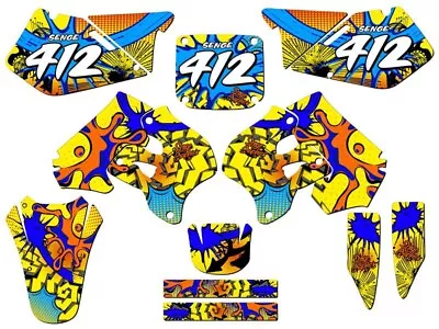 1996-1998 RM 125 ZANY Yellow Senge Graphics Kit Compatible With Suzuki • $134.99