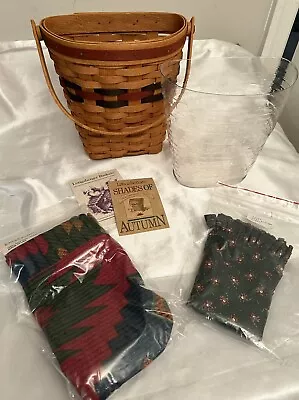 Longaberger 1993 Shades Of Autumn Harvest Basket Combo (Liner Protector&tie On) • $25