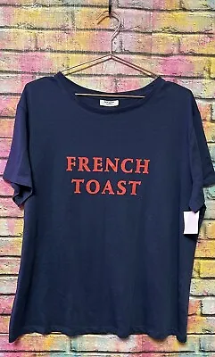 Women’s Nocozo Navy French Toast T Shirt Size 14 Brand New  • £16