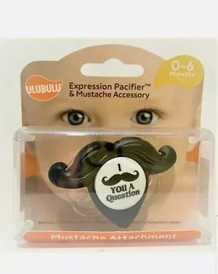 ULUBULU | Expression Pacifier & Mustache ACcessory 0-6 Months Paci NEW • $10.20