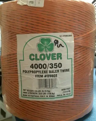 Clover 4000/350  Polypropylene Baler Twine Orange  (89809) FS • $70