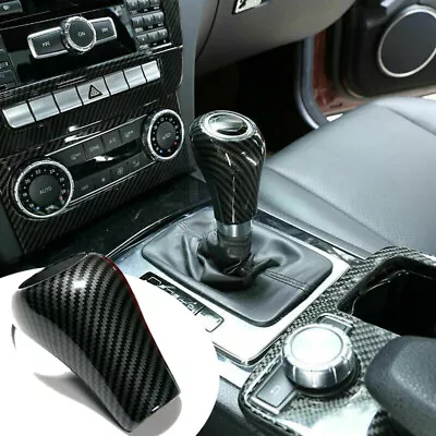 For Benz W204 C E G GLS Carbon Fiber ABS Interior Gear Shift Knob Cover Trim • $9.99