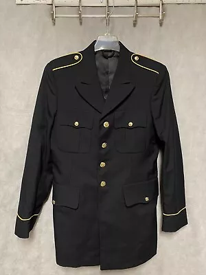 US Army Men Coat Blazer 36XL Wool Small Blue Military Uniform Jacket DeRossi Son • $31.99