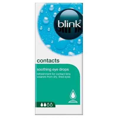 £15.90 • Buy Eyes Drops - Blink Contacts Multi-Dose Soothing Eyes Drops 10ml - Pack Of 3