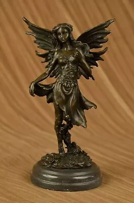 Art Nouveau Style Bronze Fairy Woman Statue Marble Bass Bronze Sculpture Sale • $124.50