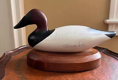 Charles Jobes Vintage Hand Carved & Painted Wooden Duck Decoy 1995 Signed 9.5” • $59