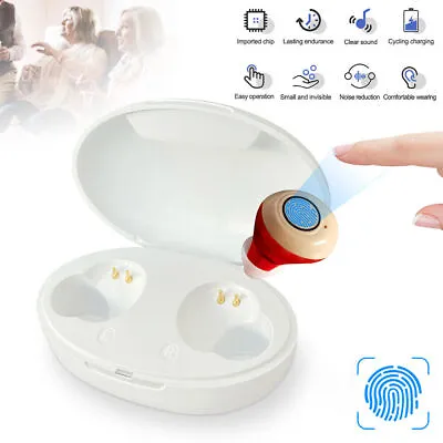 1 Pair Mini Hearing Aids In Ear Enhancer Digital Sound Voice Amplifier USB Touch • $66.68