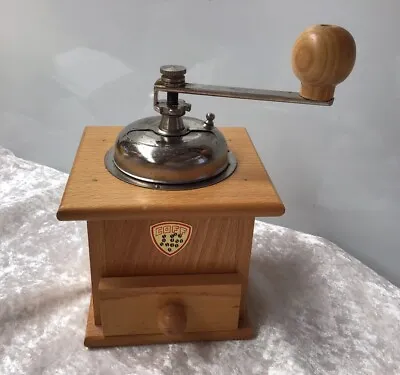 Vintage Coff Wooden Coffee Bean Grinder Kitchenalia • $40