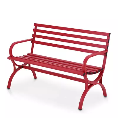 Outdoor Bench Patio Chair Metal Garden Furniture Deck Backyard Park Porch Seat • $130.91