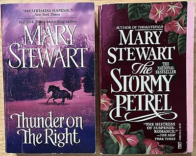 Lot Of 2 Mary Stewart: Thunder On The Right ~ The Stormy Petrel ~ Paperbacks • $13.99