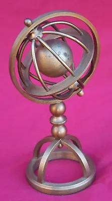 Armillary Sphere Miniature Brass  Ball Paperweight Desk Hand Crafted • $65