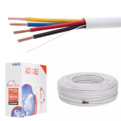 250ft Speaker Cable CL2 18AWG Gauge 4 Conductor 18/4 Audio Wire CL2 In Wall Bulk • $72.95