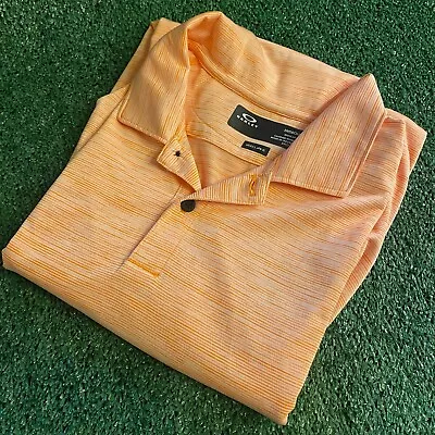 Oakley Hydrolix Men's Performance Golf Shirt Orange Size Large • $14.95