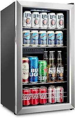 Ivation 126 Can Beverage Refrigerator Freestanding Ultra-Cool Mini Drink Fridge • $170.76