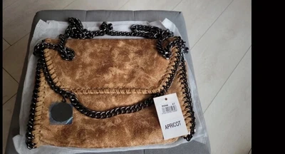£7.99 • Buy Women Apricot PU Leather Shoulder Bag With Chain