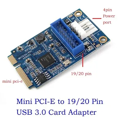 Pcie To 19Pin 20Pin Header To Usb3.0 Mini Pcie To Dual Usb Expansion Card Mini • $16.74