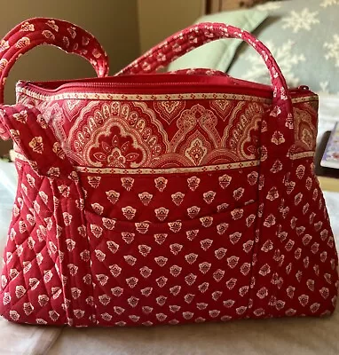 Vera Bradley Nantucket Red Purse (retired) Handbag Paisley Granny • $19.99