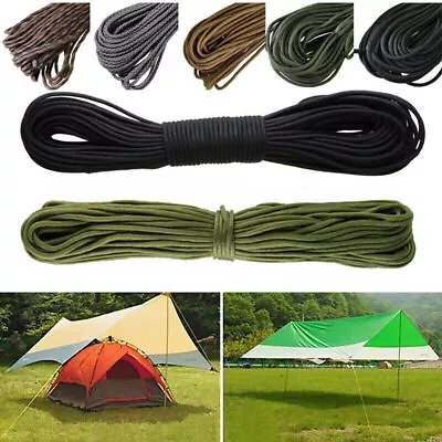 100M Army Military Paracord Reel 4mm Basha Tent Camping Guy Rope Para Cord UK • £8.89