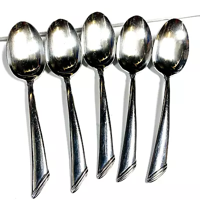 Mikasa ECLIPSE Plain Stainless 5 Place Soup Spoons 18-8 Flatware Gerald Patrick • $108.71