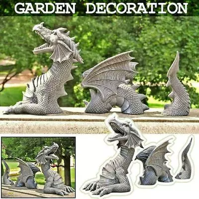 Dragon Garden Decor Statue Large Dragon Gothic Resin For Outdoor Ornament Z2P0 • £13.22