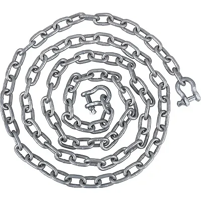 VEVOR 10' Boat Anchor Chain 5/16  (8mm) Galvanized Steel With Two Shackles • $31.99