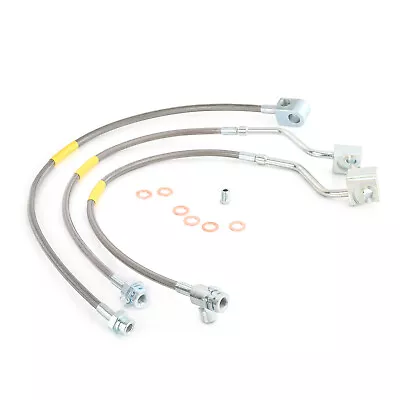 Front+Rear Extended SS Brake Lines For Ford F-150 XLT Bronco 1980-1996 • $86.99