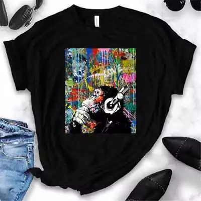 Monkey Thinker - Banksy Urban Contemporary Colorful Street Art -  DJ Chimp Class • $24.77